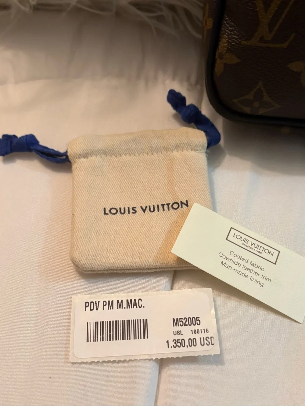 New - Never Used - Louis Vuitton Monogram Macassar Porte Documents Jour